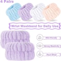 Miniatyrbilde 4 av 5: 8 stk. ansiktsvask armbånd mikrofiber håndledsvask håndklebånd spa armbånd for ansiktsvask absorberende