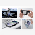 Miniatyrbilde 2 av 5: Etui til Samsung Galaxy S24 Ultra med usynlig kamerastativ, kompatibel med MagSafe, 360 graders beskyttelse magnetisk metallstøtfanger bak PC-deksel