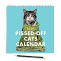 Miniatyrbild 4 av 5: 2024 Arg kattkalender Rolig väggkonstkalender Förbannade katter Hemmaplanerare A 1PC