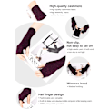 Miniatyrbillede 3 af 5: 4 par cashmere varme fingerløse handsker