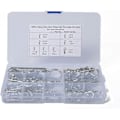 Miniatyrbillede 4 af 4: Kryc-125pcs R-form cotter pin sæt nøgler split r 8 størrelser traktor fyr clips plast støvle sortiment cotter kit pins