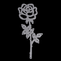 Miniatyrbillede 3 af 5: Romantiske rose skæredøre stencils DIY Scrapbog Album Kort Embossing Craft