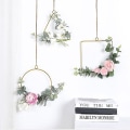 Miniatyrbild 4 av 4: Metallisk blomsterkransbåge Makramé båge ring för bröllopsceremoni födelsedagsinredning