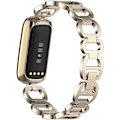 Miniatyrbillede 1 af 2: Kompatibel med Fitbit Luxe-rem til kvinder, justerbar rustfrit stål-lænke, metalur, D-formet armbåndsrem, tilbehør til Fitbit Luxe
