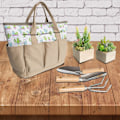 Miniatyrbillede 2 af 5: Canvas Havepose til Udendørs Havearbejde Multi Lomme Havearbejde Værktøjer Organizer Tote Til Carrie