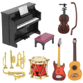 Pikkukuva 1 / 5: Miniatyyri-instrumenttisetti Mini-instrumenttinukkekoristetarvikkeet