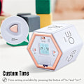 Miniatyrbillede 3 af 5: Hexagon Flip Timer med lydløs og alarmfunktion - Køkken Timer Nem at bruge - Tidsstyring Pomodoro