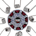 Miniatyrbillede 1 af 5: 48 stk. A1 værktøj præbyggede præfabrikerede coils Clapton Quad Hive Alien Fused Clapton Mix Twisted Coil til Rd