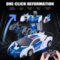 Miniatyrbild 4 av 4: 2-i-1 Bil (vit) Fjärrkontroll Robot, 1:18 Transformer Leksak Present till Pojkar Flickor 3 4 5 6 7+ År Gamla, Rc Bil Robot Leksaker Transformerbar 2.4ghz Polisbil