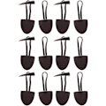 Miniatyrbillede 2 af 3: 6 par læderknapper Horn Toggle Duffle knapper til frakke kaffespænde spænde Fancy knapper - Brun
