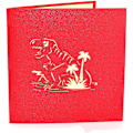 Pikkukuva 4 / 4: Dinosaur 3d Popup Greeting Card Tyhjä kortti, joka sopii useimpiin tilanteisiin