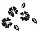 Speglar Blommor Väggdekaler Modernt Hem Sovrum Vardagsrum Badrum Väggmålning Deco Dekal 3D Blommor Dekoration Svart