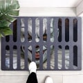 Miniatyrbillede 2 af 2: Dørmåtte Halloween Tæppe 3d Geometrisk Illusion Gulvmåtte Rektangulær Brønddæksel Klovn (40 * 60cm)
