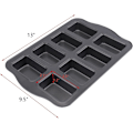 Miniatyrbillede 3 af 5: 2 stk. Mini Loaf Pan - 8 hulrums Non-Stick Mini Loaf Bageform Brownie Kageform Brødforme Kulstofstål Bageform