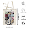 Miniatyrbillede 2 af 5: Taylor Swift The Eras Tour Canvas Indkøbspose Skulder Tote Shopper Tasker Gaver Til Ts Fans Musikelskere