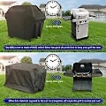 Miniatyrbilde 4 av 5: -Grilldeksel, Grilltrekk, Dobbeltlags Vanntett 600D Med Justerbar Toveisspenne, Weber Grilldeksel,