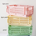 Miniatyrbillede 3 af 5: Pakke med 6 mini sammenklappelige kasser, plastikkasser, plastikopbevaringskasser, små foldekurve, sammenklappelige plastikkasser (15 x 10 x 5,8 cm)