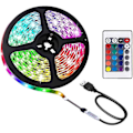 Miniatyrbilde 1 av 5: M LED-stripe, USB-LED-stripe med 24-knappers fjernkontroll