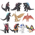 Miniatyrbillede 1 af 4: 10 sæt Godzilla Movie Monster Godzilla Vs. Kong Toy, Raton Mosla King Kidora, Three Headed Dragon Puzzle Star Håndlavede dukkedekorationer King of the Mon