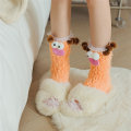 Miniatyrbillede 2 af 3: Sødt 3d Quirky Sokker, Varm Hyggelig Fluffy Tegneserie Monster Gulv Sokker, Vinter Sjov Sokker Gaver Orange