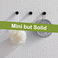 Miniatyrbillede 3 af 5: Matte sorte håndklædekroge 5 pakker med rustfrit metal frakke- og badekåbekroge, klæbende eller vægmonterede kroge til badeværelse