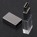 Miniatyrbillede 5 af 5: Krystal Transparent Led Lys Metal Usb Flash Drive Pen Drive 32gb Usb Memory Stick Disk 16gb