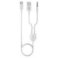 1 Split 2 Typ C till USB A 3.5mm AUX Kabel HiFi Ljudkvalitet för Bilhögtalare