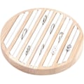 Miniatyrbillede 1 af 5: Træ Smykke Display Bakke, 6 Slots Ring Ørering Display Opbevaring Holder Hvid Læder Indsæt Organizer Smykke Display Detailhandel, 14.95x1.7cm