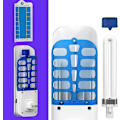 Miniatyrbild 5 av 5: Bug Zapper Tyst Myggdödare Fruktflugefällor För Inomhus, Inomhus Plug-in Flugfälla För Flugor, Fruktflugor, Eu-kontakt (vit)