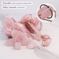 Miniatyrbilde 2 av 6: Jade Roller og Gua Sha Sett, Rose Quartz Roller med Guasha Stein, Ansiktsrulle for Kvinner, Massasjeverktøy for Ansikt, Nakke og Kropp Muskelavslappende, Rosa green