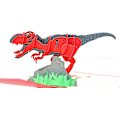 Pikkukuva 1 / 4: Dinosaur 3d Popup Greeting Card Tyhjä kortti, joka sopii useimpiin tilanteisiin