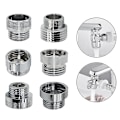 Miniatyrbillede 3 af 5: Vandhane Kobling 1/2 Til M16 M18 M20 M22 M24 M28 Gevind Konvertering Reparation Hane Adapter Til Bubbler Køkken Badeværelse M