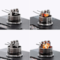 Miniatyrbillede 3 af 5: 48 stk. A1 værktøj præbyggede præfabrikerede coils Clapton Quad Hive Alien Fused Clapton Mix Twisted Coil til Rd