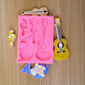 Miniatyrbillede 2 af 5: Kageform Guitar Form Bageform Silikone Slikform Til Hjem Kaesi