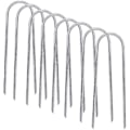 Miniatyrbillede 1 af 5: 8 stk. Trampolin Vind Stakes Heavy Duty U Type Skarpe Ender Sikkerhed Jordanker Galvaniseret Stål Til Fodboldmål, Camping Telte Og Store Have Dekora