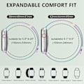 Miniatyrbilde 2 av 5: Rustfritt stål mesh loop magnetisk spenne erstatning for iWatch armbånd (41mm/40mm/38mm, Regnbue).