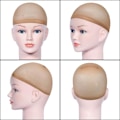 Miniatyrbilde 5 av 7: Parykkhetter, 8 stk. Elastisk nylonstrømpe Parykkhette Ultratynn, Unisex Parykkhette for å holde parykken på plass for kvinner og menn, Pustende parykknetthette Beige+black 4