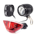 Miniatyrbilde 1 av 5: Ebike frontlykt og baklyktsett Inngang 24v 36v 48v 56v E-sykkel Led-lampe Elektrisk sykkellykt