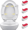 Vit toalettsits stötfångarsats 4 delar för bidélock universell passform oval solid