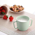 Miniatyrbilde 5 av 5: To-hånds krus ensfarget drikkekopp melke kaffekopp servise til hjemmet, enkel å bruke (1 stk, beige)