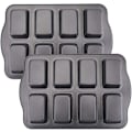 Miniatyrbild 2 av 5: 2-pack Mini Limpform - 8-håls Non-Stick Mini Limpform Bakform Brownie Cakeform Brödformar Kolstål Bakform