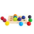 Miniatyrbilde 8 av 9: Tretregnbue Ball Sorteringsbrett Farge Matching Barnas Opplysning