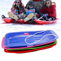 Miniatyrbild 5 av 5: Snösläde Utomhus Luge Gräs Skidbräda Nerförsbacke Skridsko Toboggan Blå