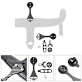 Miniatyrbilde 4 av 5: Sykkelstyremontering for sykkelcomputer, veisykkel, for F12 F MOST for Garmin (svart) (4 deler)