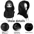 Miniatyrbillede 4 af 5: Sort, multifunktionel hatmaske til vinterens kolde vejr udendørs skiløb motorcykel bjergbestigning vandreture balaclava balaclava