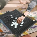 Miniatyrbild 2 av 5: Hopfällbar PU-läder schackbräda Backgammon spel bärbar reseschackbräda pusselspel presenter för barn och vuxna svart