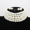 Miniatyrbilde 1 av 4: Pearl Elegant Smykkesett Luksus Bryllupssett Dame Halskjede