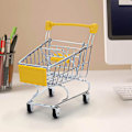 Miniatyrbilde 3 av 4: Barn Supermarked Mini Handlekurv Mini Supermarked Handlekurv Yellow