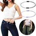 Miniatyrbillede 1 af 3: 2023 Croptuck Band Justerbar Crop Tuck Band Værktøj Til Skjorte Bluse, Transform Den Måde Du Styler Dine Toppe Black M