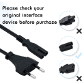Miniatyrbild 4 av 5: 1,5 m strömkabel EU-kontakt C7 Bipolar 2 kabel för Ps5 / Ps4 / Ps3 / Xbox Series X / S - Svart Z